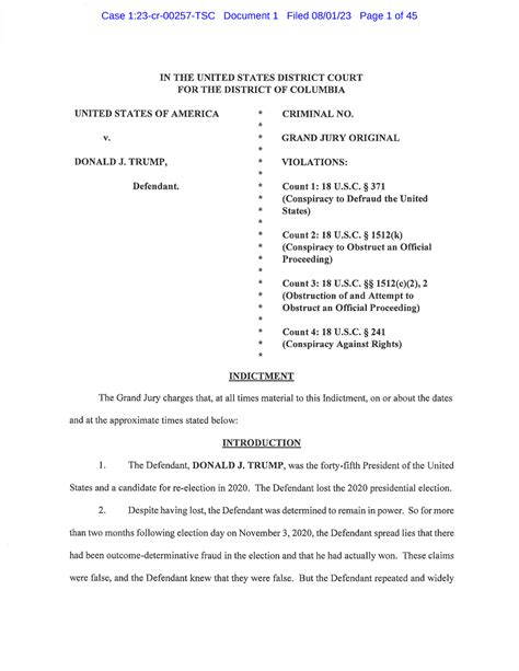 Read the grand jury indictment against Donald Trump in election interference probe | Document